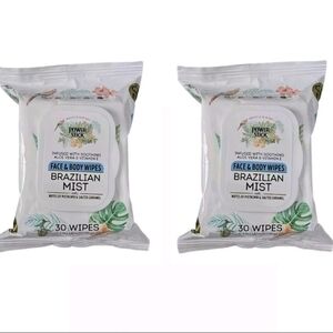 Power stick Brazilian face and body wipes 2 PACKS